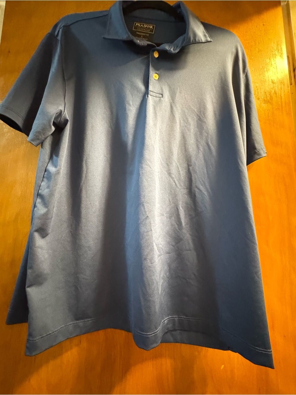 Jos. A. Bank Men's Navy Blue Polo with Contrast Buttons